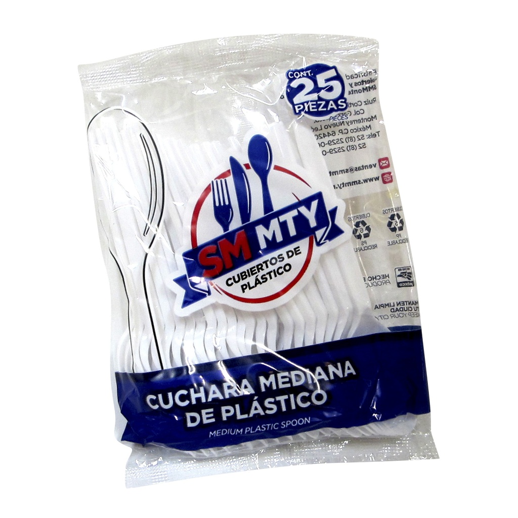 Cuchara desechable 25 pz